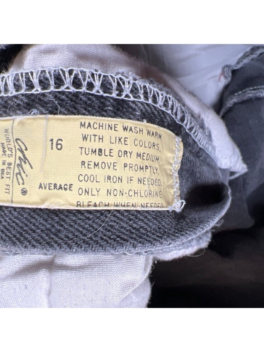 Vintage Chic Women 16 Average Black High Rise Tapered Mom Jeans Made in USA - Picture 5 of 10